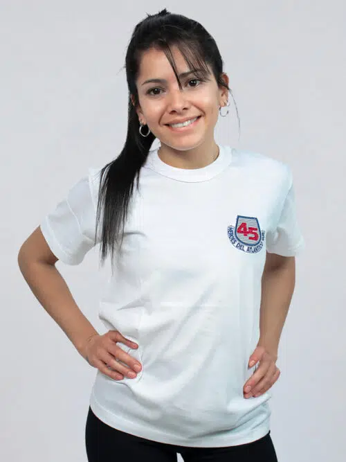 Remera Manga Corta Ens N° 45 Con Bordado Institucional