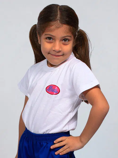 Remera Instituto Estrada Manga Corta Con Bordado Institucional