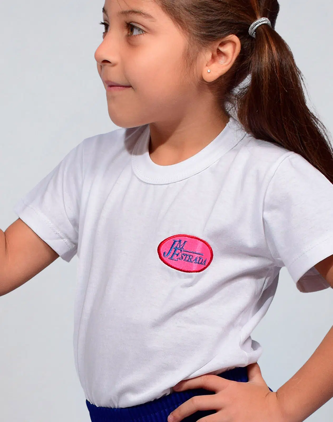 Remera Instituto Estrada Manga Corta Con Bordado Institucional