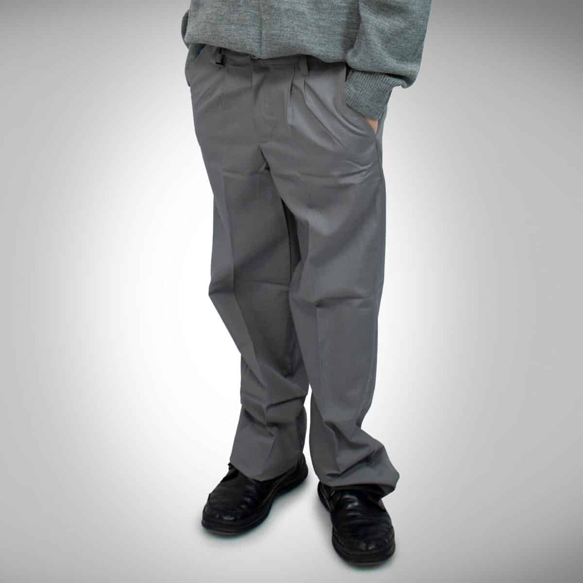 PVB Pantalón de Vestir Hombre Gabardina Gris Medio 1