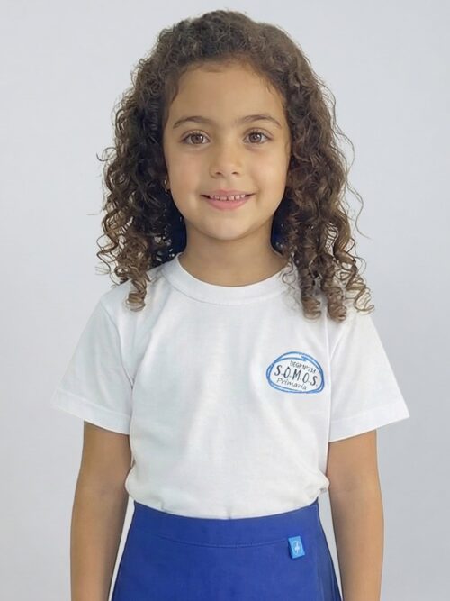 Remera Manga Corta Primaria Colegio SOMOS con Bordado Oficial