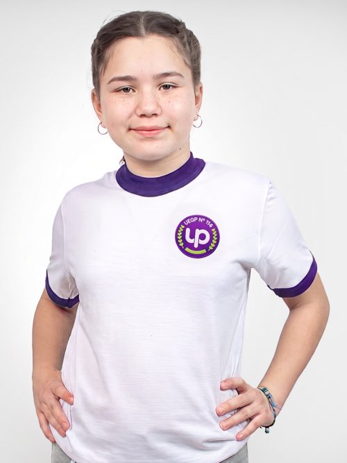 Remera Blanca UP N° 114 con Identificación Oficial